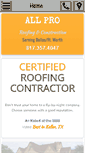 Mobile Screenshot of allproroofingdfw.com